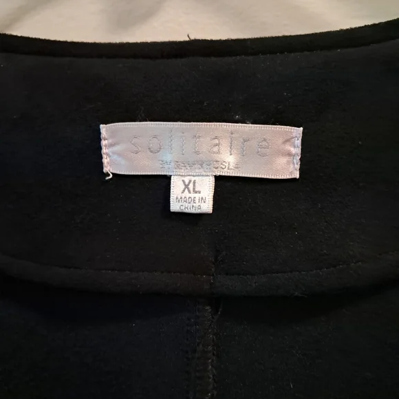 Women's Black Faux Suede Jacket - Picture 3 of 4